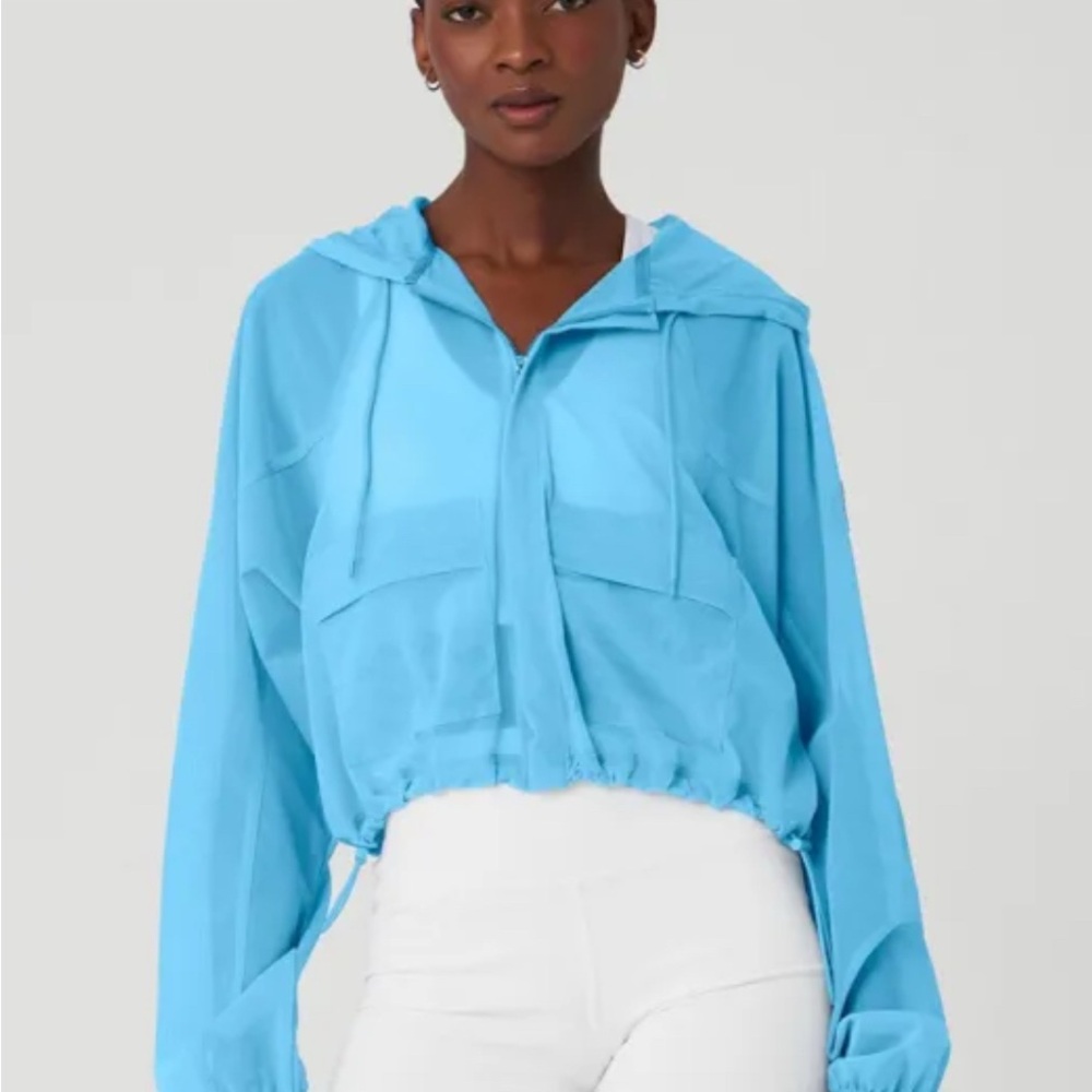 ALO Yoga Mesh Sheer Bliss Jacket - Azure Blue